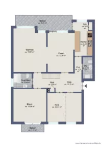 Möglichkeit 2 Zimmer